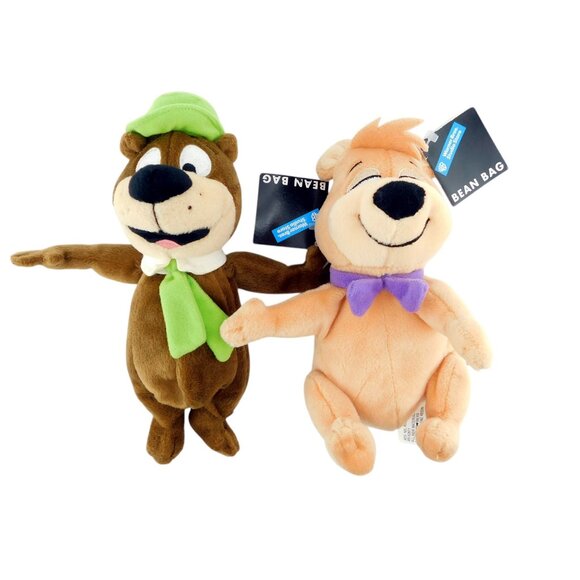 YOGI BEAR and Boo-Boo Set Hanna-Barbera Warner Bros. Bean Bag Plush - Picture 1 of 3